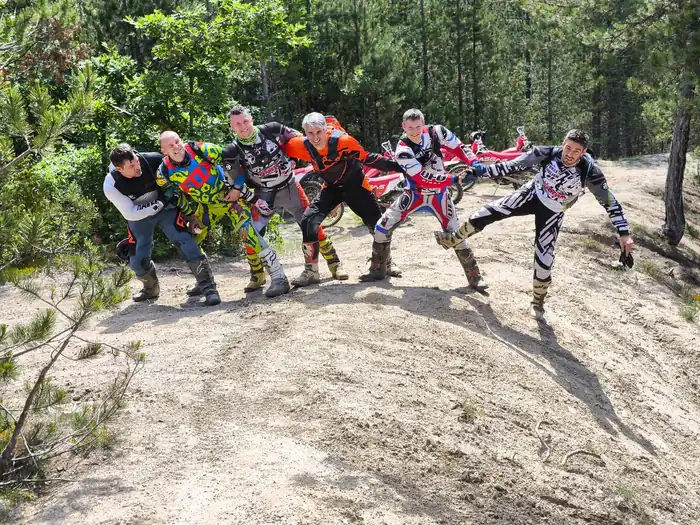 Mud and trail action on a guided Bulgaria enduro adventure
