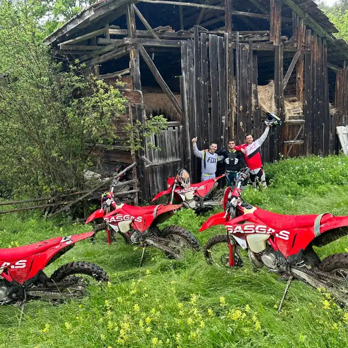 GASGAS enduro bike on a rocky mountain climb above Bansko