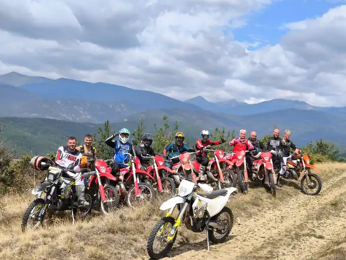 Mountain panorama from a Bansko enduro tour viewpoint